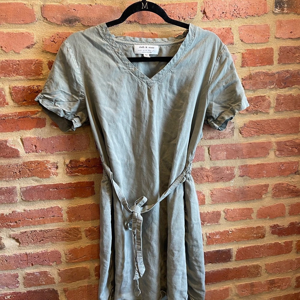 Anthropologie mini tie t shirt dress